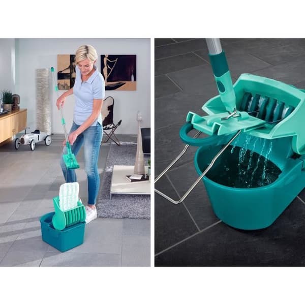 LEIFHEIT Set Profi Compact platt kvast - 42 cm - 140 cm stålhandtag