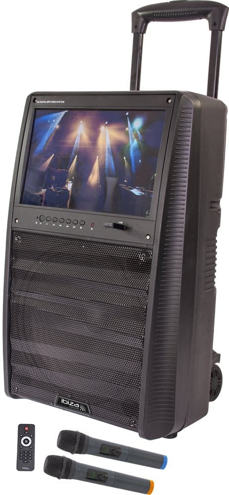 Karaoke anlæg med TFT skærm, bluetooth og mikrofoner