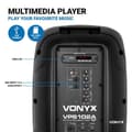 Miniatyrbild 6 av 11: Vonyx VPS102A aktivt högtalarset, 10"LED & Stands