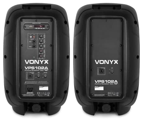 Vonyx VPS102A aktivt högtalarset, 10"LED & Stands