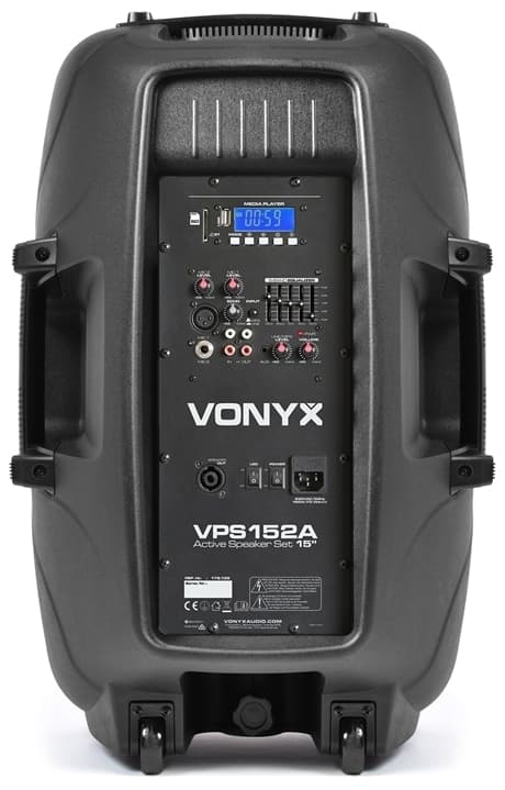 Vonyx VPS152A Aktivt högtalarset, 15", LED, Stativ, BT