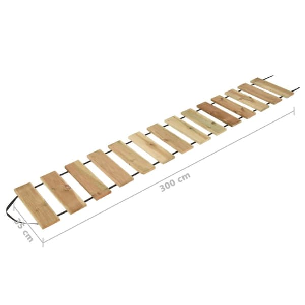 vidaXL Trätrall på rulle 35x300 cm impregnerad furu