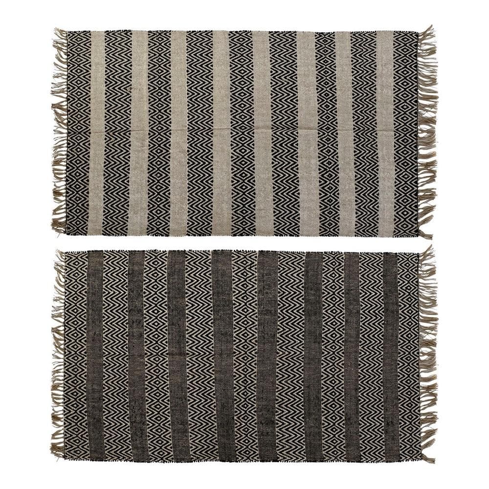 Matta DKD Home Decor Jute Bomull Boho (2 pcs) (160 x 230 x 1 cm)