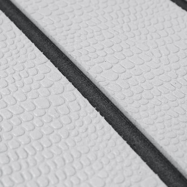 6mm 95X35" Grå Faux Teak Marine Flooring EVA Foam Båtmatta Lakan Deckin Ё