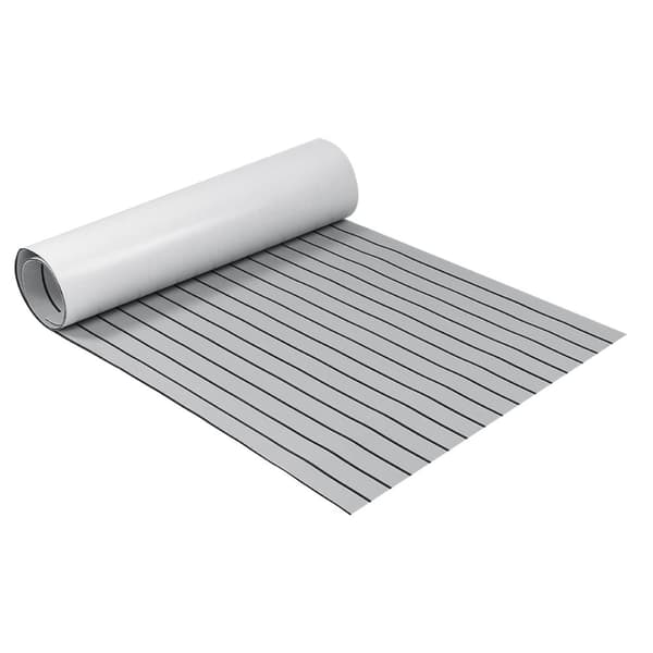 6mm 95X35" Grå Faux Teak Marine Flooring EVA Foam Båtmatta Lakan Deckin Ё