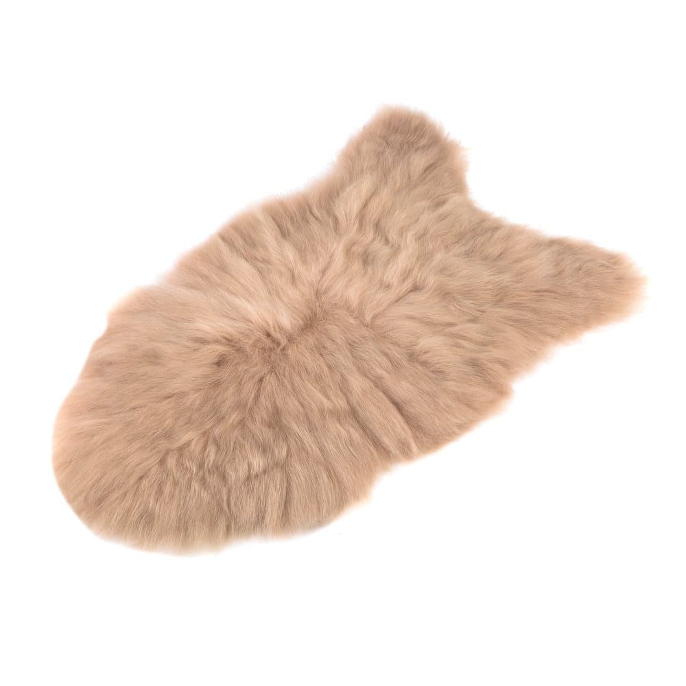 Lammskinn fårskinn matta äkta päls 110 - 115 cm - dekorativ pälsmatta långhårig fårskinnspäls för baby beige ö