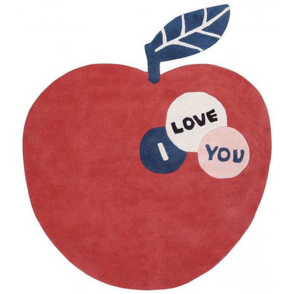 Lilipinso Matta 100% Rund Bomull Diameter 150 cm - Love Apple