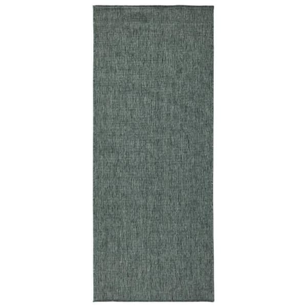 Modern och geometrisk dubbelmatta - C08-474544 - Grön - 80x250