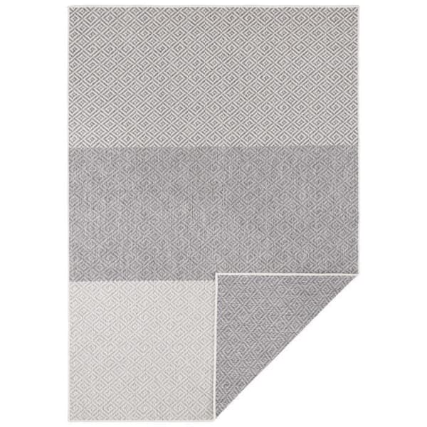 Twin Supreme modern och geometrisk vändbar matta, grå - kräm, 120x170 C03-474652