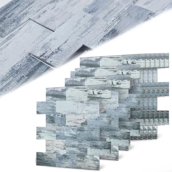 Väggklistermärke - LZQ - Paket med 10 - PVC-lim - Tegelmönster - Vattentålig - 29x34,3 cm