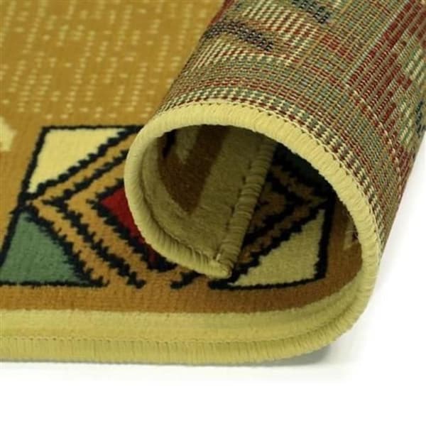 Modern och geometrisk Afrikamatta - Märke - Brun - 100x150 - Rektangulär - Syntet