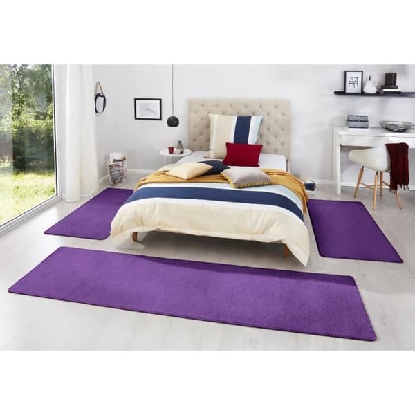 Set med 3 Fantasy Sovrumsmattor - Lila - Rektangulär - Syntet - Modern