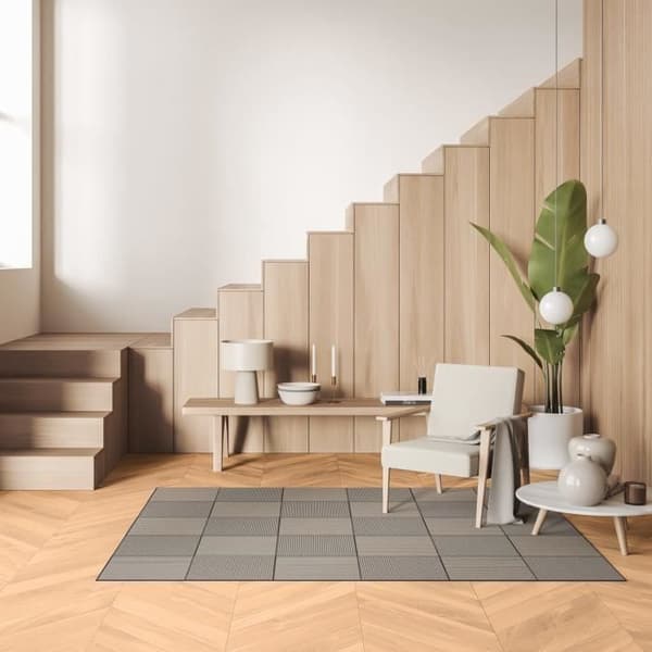 XMTECH självhäftande PVC-golv 5 m² Halkfritt vinylgolv (brunt trä, 36 delar)