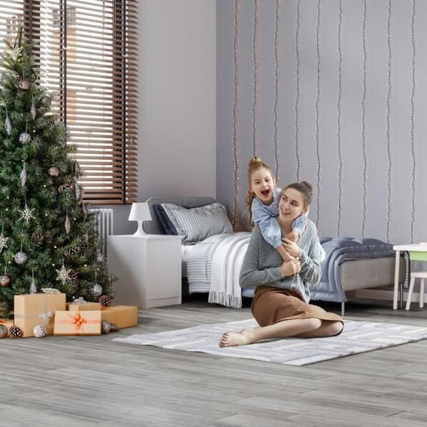 XMTECH självhäftande PVC-golv 5 m² Halkfritt vinylgolv (grå, 36 delar)
