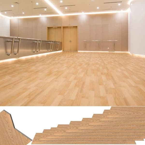 XMTECH självhäftande PVC-golv 2,5 m² Halkfritt vinylgolv (brunt trä, 18 delar)