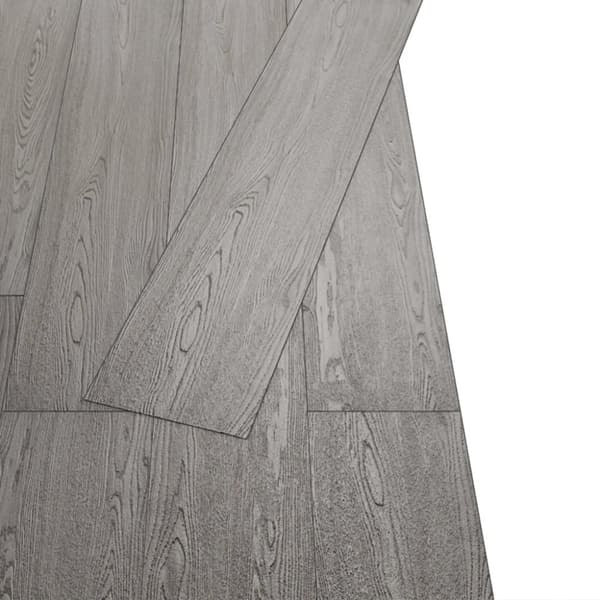 selvhæftende PVC-gulvplanker 5,02 m² 2 mm mørkegrå