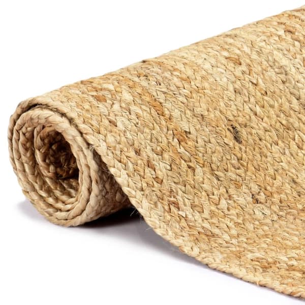 håndlavet tæppe jute 120 x 180 cm naturfarvet