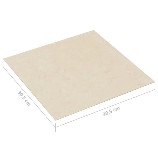Självhäftande golvplankor 20 st PVC 1,86 m² beige