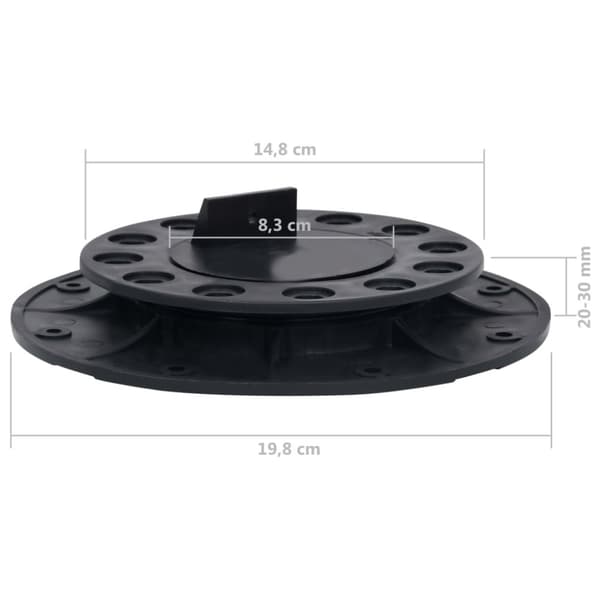 Säädettävät terassin jalat 10 kpl 20–30 mm