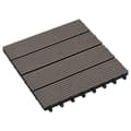 Pikkukuva 3 / 6: Lattialaatat 11 kpl WPC 30x30 cm 1 m² tummanruskea