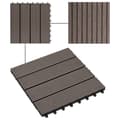 Pikkukuva 4 / 6: Lattialaatat 11 kpl WPC 30x30 cm 1 m² tummanruskea