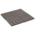 Pikkukuva 2 / 6: Lattialaatat 11 kpl WPC 30x30 cm 1 m² tummanruskea