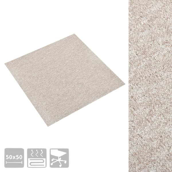 tæppefliser 20 stk. 5 m² 50x50 cm lys beige
