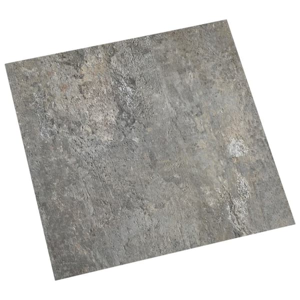 Självhäftande golvplankor 55 st PVC 5,11 m² grå