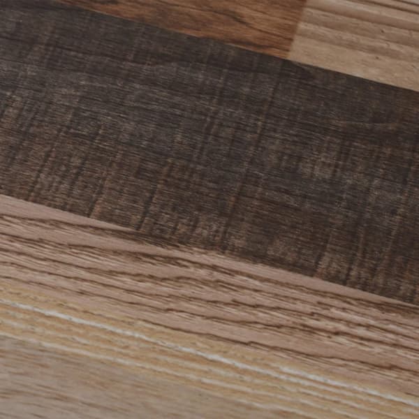 Självhäftande PVC-golvplankor 5,21 m² 2 mm flerfärgad