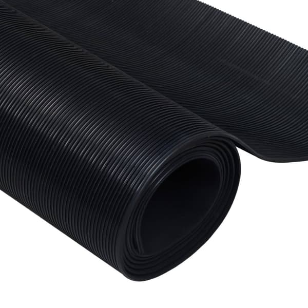 Halkfri gummimatta fina ribbor 2 x 1 m