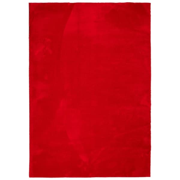 Mjuk matta HUARTE med kort lugg tvättbar röd 140x200 cm