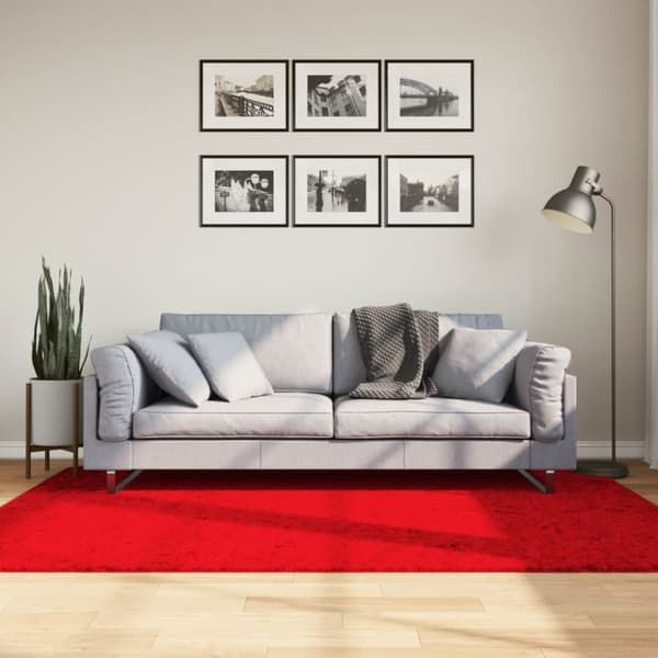 Mjuk matta HUARTE med kort lugg tvättbar röd 140x200 cm