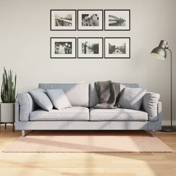 Matto HUARTE lyhytnukkainen ja pestävä Poskipuna 80x150 cm
