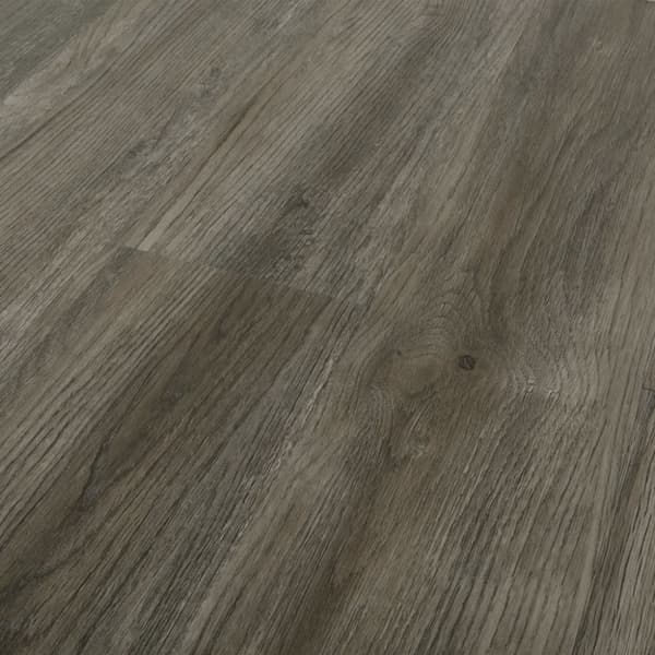 selvklæbende gulvbrædder 4,46 m² 3 mm PVC grå og brun