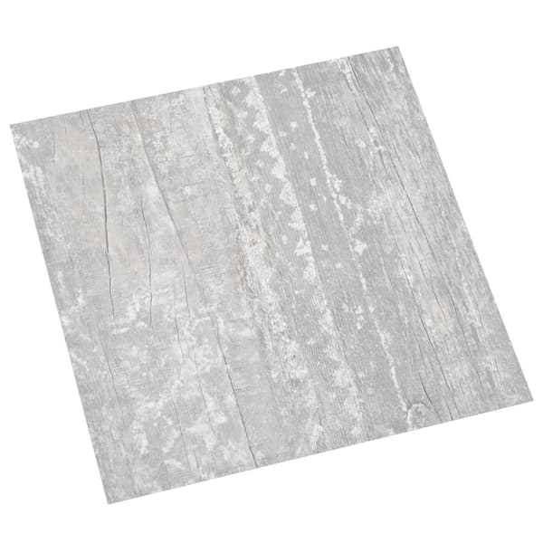 Självhäftande golvplankor 20 st PVC 1,86 m² grå
