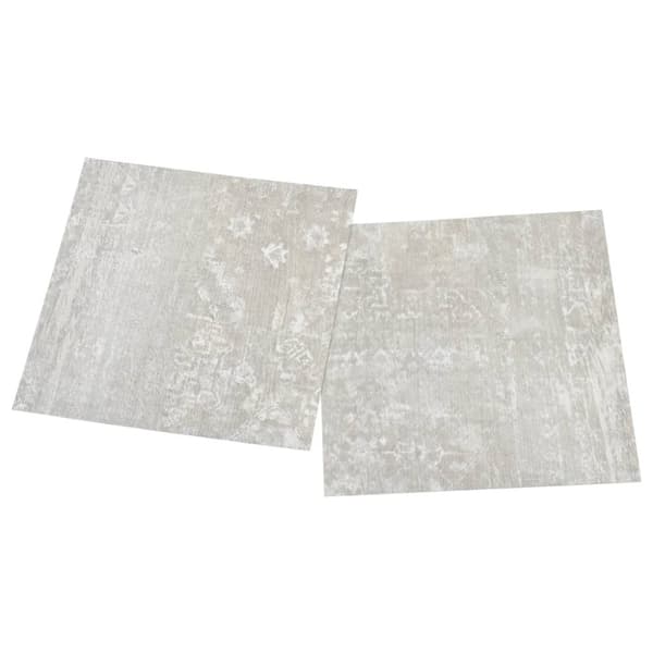 Självhäftande golvplankor 55 st PVC 5,11 m² ljusgrå