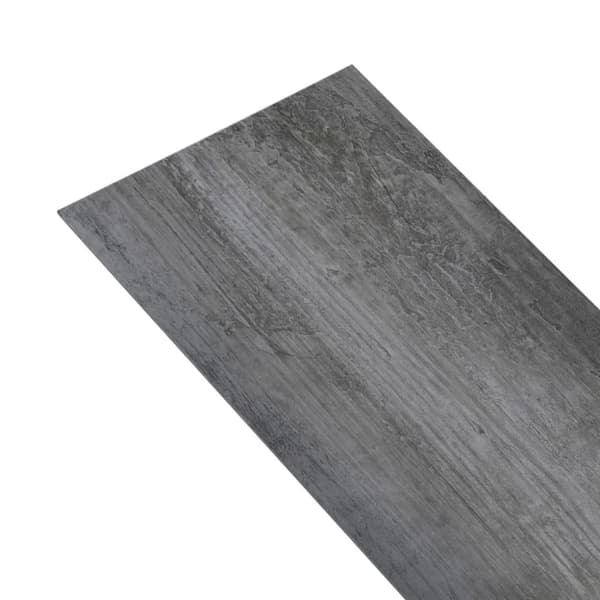selvklæbende gulvbrædder 4,46 m² 3 mm PVC skinnende grå