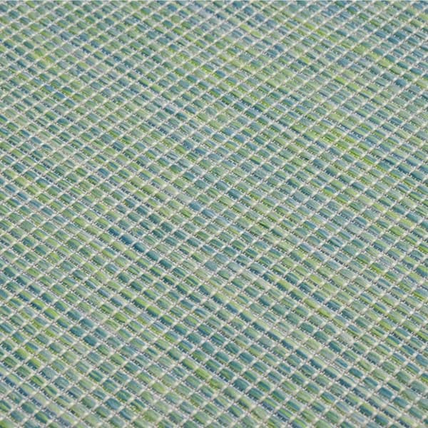 fladvævet udendørstæppe 200x280 cm turkis