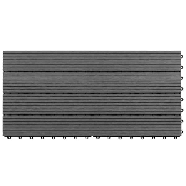 Markplattor WPC 60x30 cm 6 st 1 m² grå