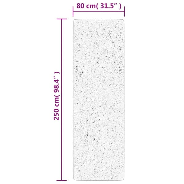 Mjuk matta HUARTE med kort lugg tvättbar skogsgrön 80x250 cm