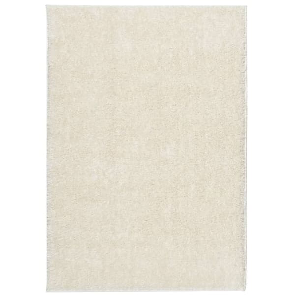 Matta ISTAN långluggad glansig gräddvit 120x170 cm