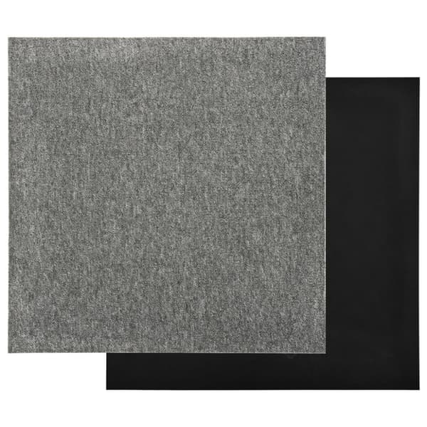 Textilplattor 20 st 5 m² 50x50 cm grå
