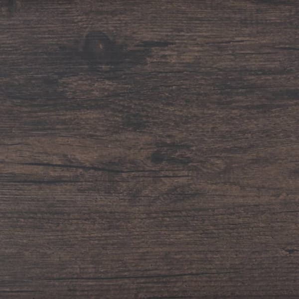 Självhäftande PVC-golvplankor 5,02 m² 2 mm mörkbrun
