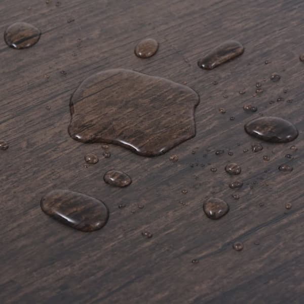 Självhäftande PVC-golvplankor 5,02 m² 2 mm mörkbrun
