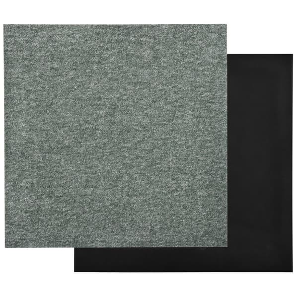 Textilplattor 20 st 5 m² 50x50 cm grön