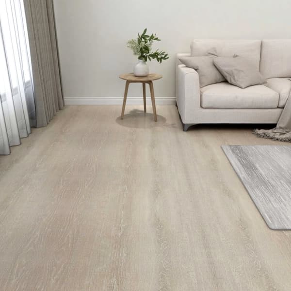 Självhäftande golvplankor 55 st PVC 5,11 m² beige