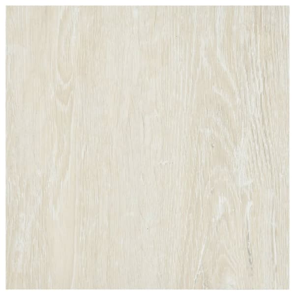 Självhäftande golvplankor 55 st PVC 5,11 m² gräddvit