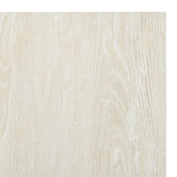 Självhäftande golvplankor 55 st PVC 5,11 m² gräddvit