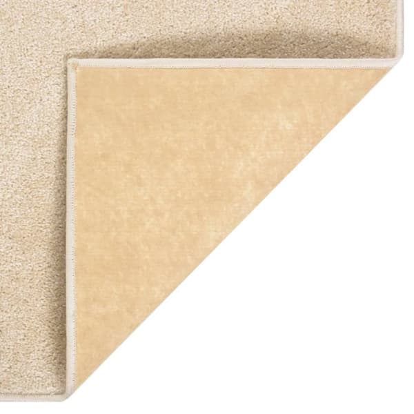 gulvtæppe 160x230 cm kort luv beige