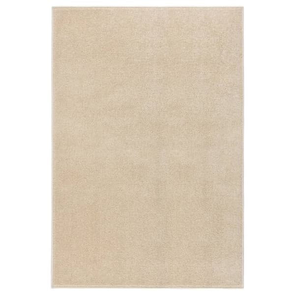gulvtæppe 160x230 cm kort luv beige